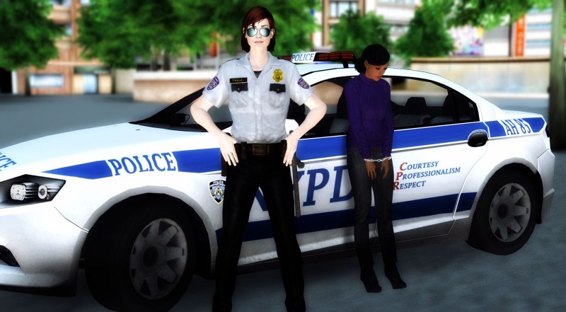 Капитан полиции Шепард арестовала радикальную лесбиянку Саманту Трейнор - арт от fishbone76