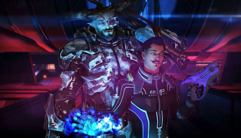 Железный Бык и Дориан в мире Mass Effect