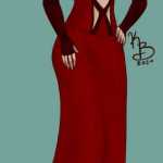 Миранда в красном платье