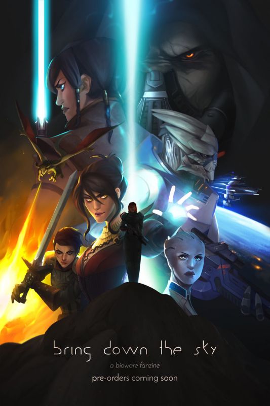 Постер с героями игр BioWare - рисунок от charlestanart