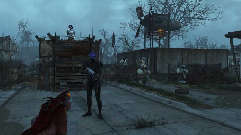 Десантницы держат оборону поселения в "Fallout 4"