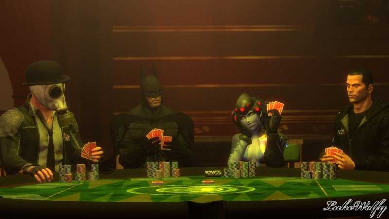 Фостер, Бэтмен, Уидоумейкер и Шепард за покером