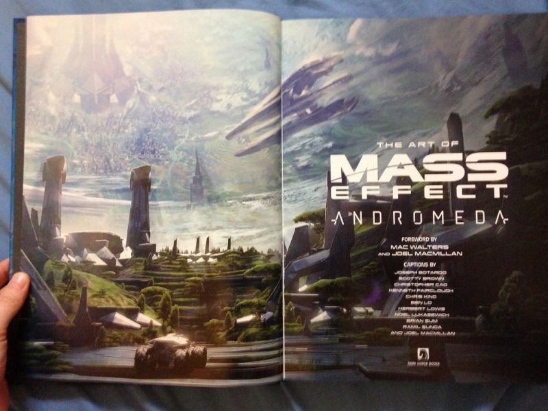 Скриншот первой страницы артбука The Art of Mass Effect: Andromeda