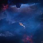 Корабль Mass Effect: Andromeda - Tempest в космосе