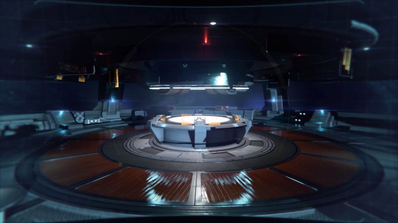 Зал переговоров корабля "Буря" - скриншот из инструктажа Andromeda Initiative