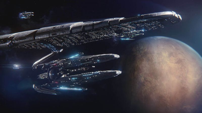 Станция Нексус и ковчеги прилетают в галактику Андромеда - скриншот из инструктажа Масс Эффект Андромеда