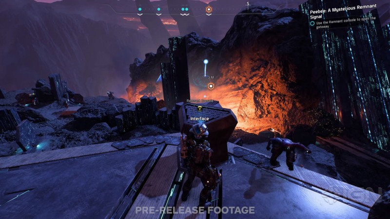 Азари Пиби провалилась в текстуры, баг и тупой искусственный интеллект игры - cкриншот из геймплейного видеоролика Mass Effect: Andromeda