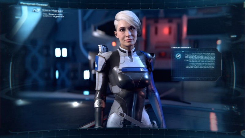 Лейтенант Кора Харпер (Cora Harper) из Масс Эффект Андромеда - скриншот