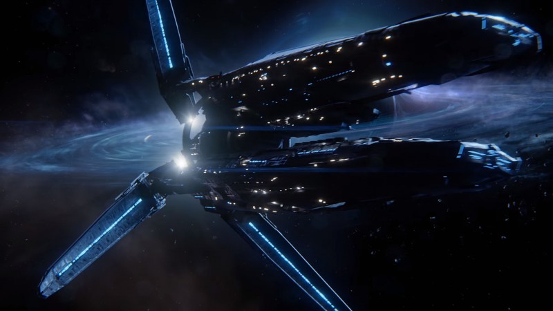 Человеческий корабль-ковчег Гиперион из Масс Эффект Андромеда - скриншот