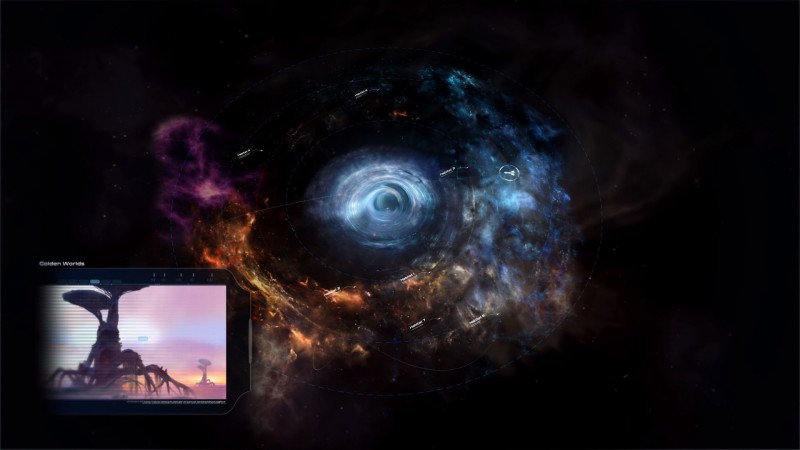 Скопление звезд с черной дырой в центре из Масс Эффект Андромеда - скриншот