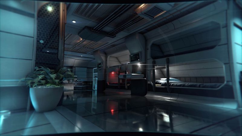 Каюты экипажа исследовательского корабля "Буря" - скриншот из инструктажа Andromeda Initiative