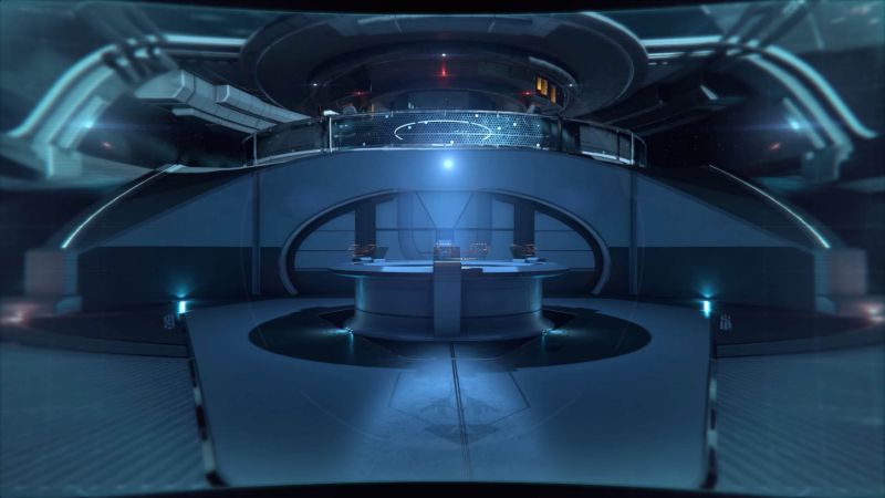 Исследовательский отсек корабля "Буря" - скриншот из инструктажа Andromeda Initiative