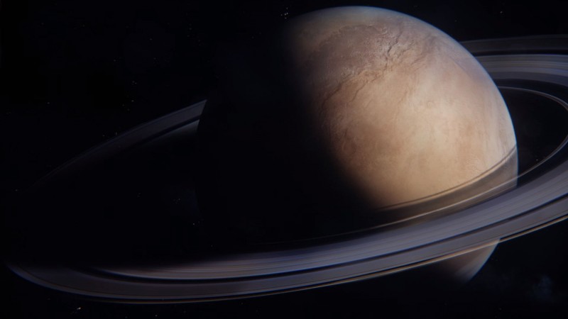 Пустынная планета с кольцами в Масс Эффект Андромеда - скриншот