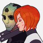 Commander Shepard and Thane Krios