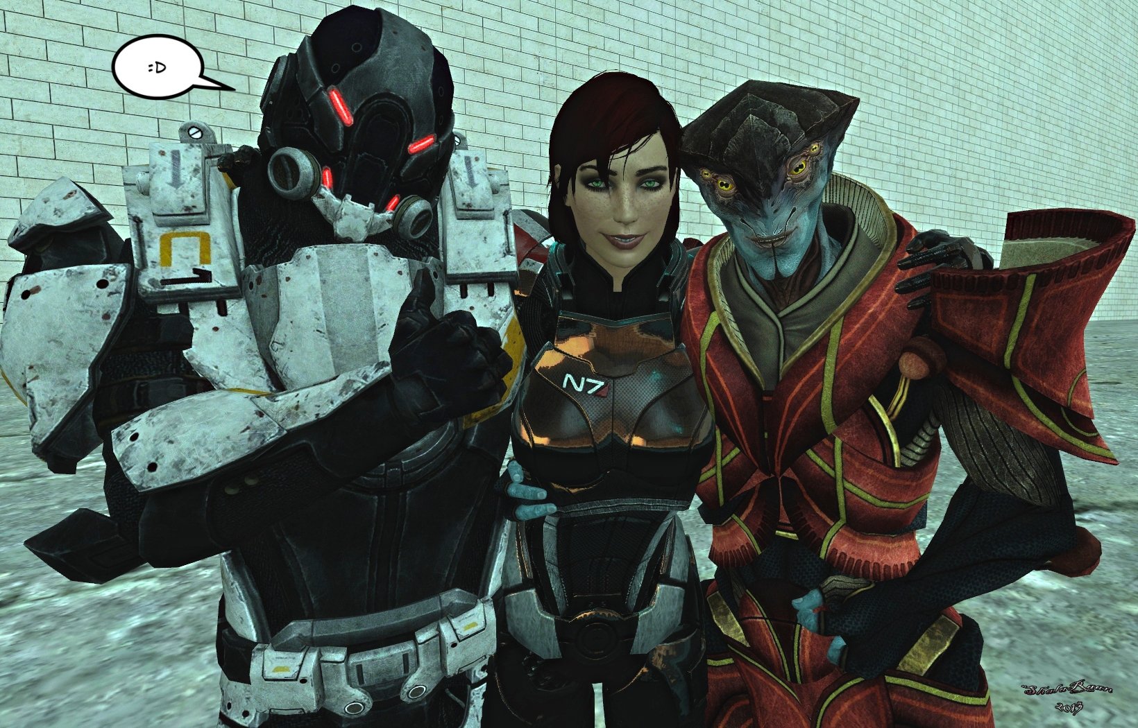 Шепард, Явик и штурмовик Цербера - Юмор Mass Effect 3.