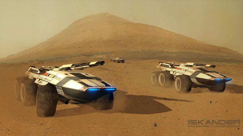 M35 Мако катаются по Марсу - рендер от Iskander'а