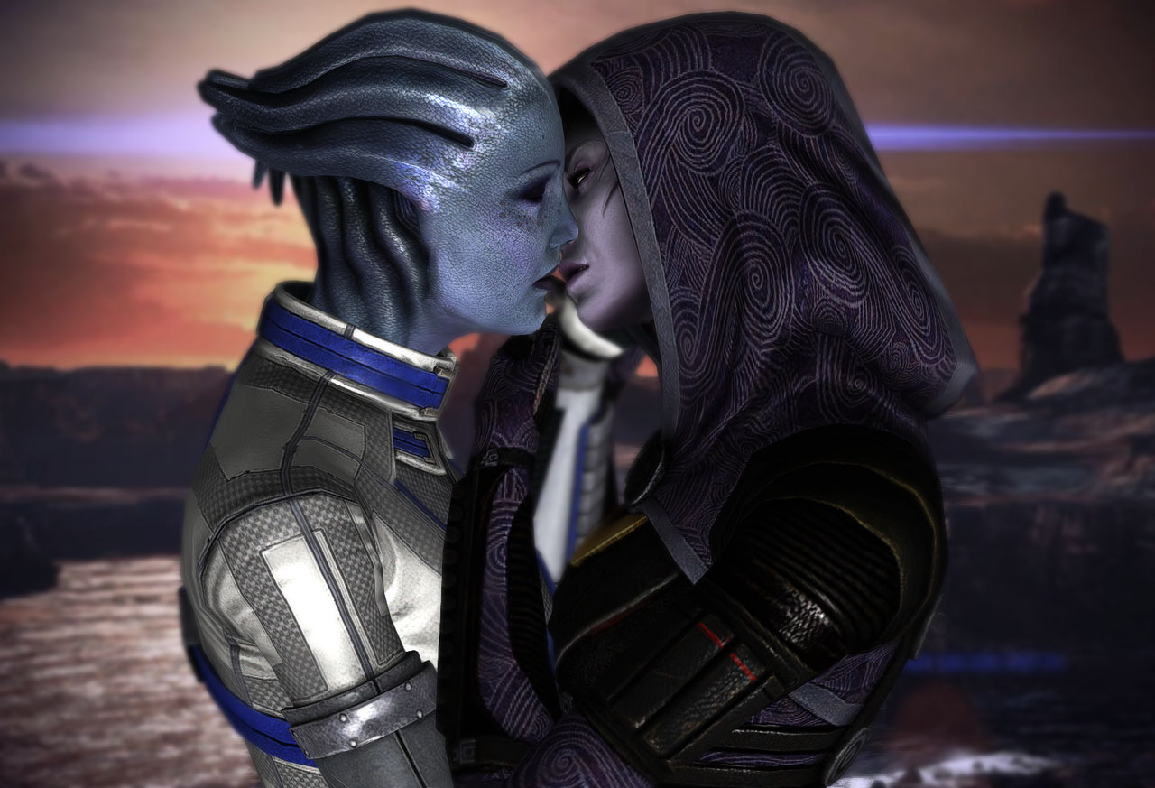 Лиара и Тали - Фан-арт Mass Effect 3.