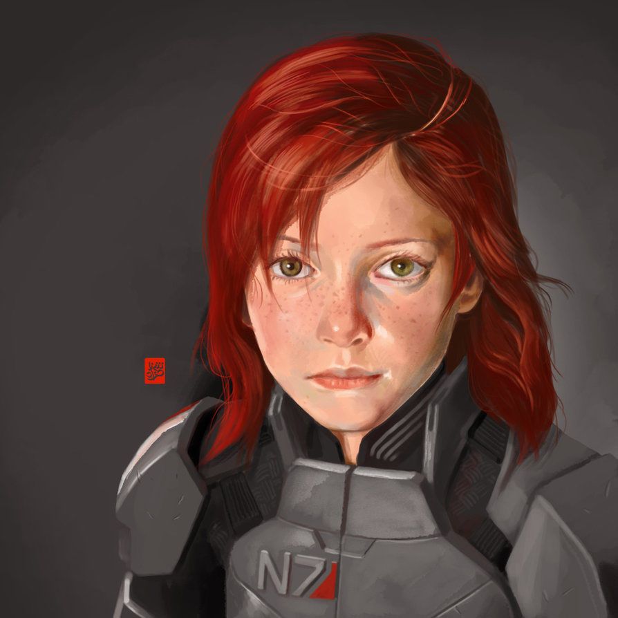 Юная Шепард - Фан-арт Mass Effect 3.