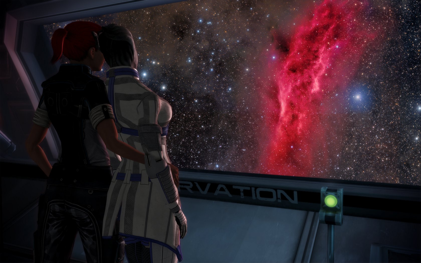Шепард и Лиара - Фан-арт Mass Effect 3.