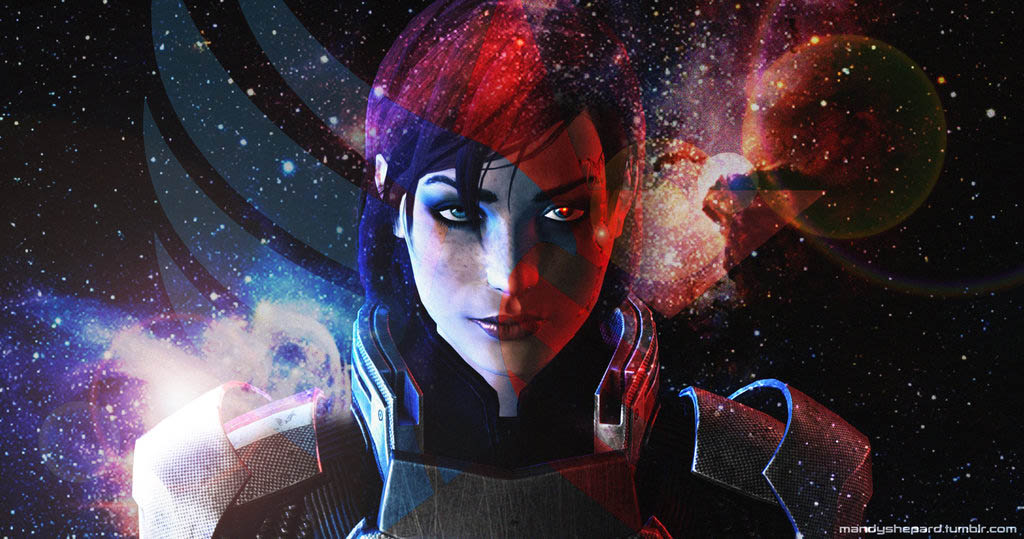 Шепард - Фан-арт Mass Effect 3.