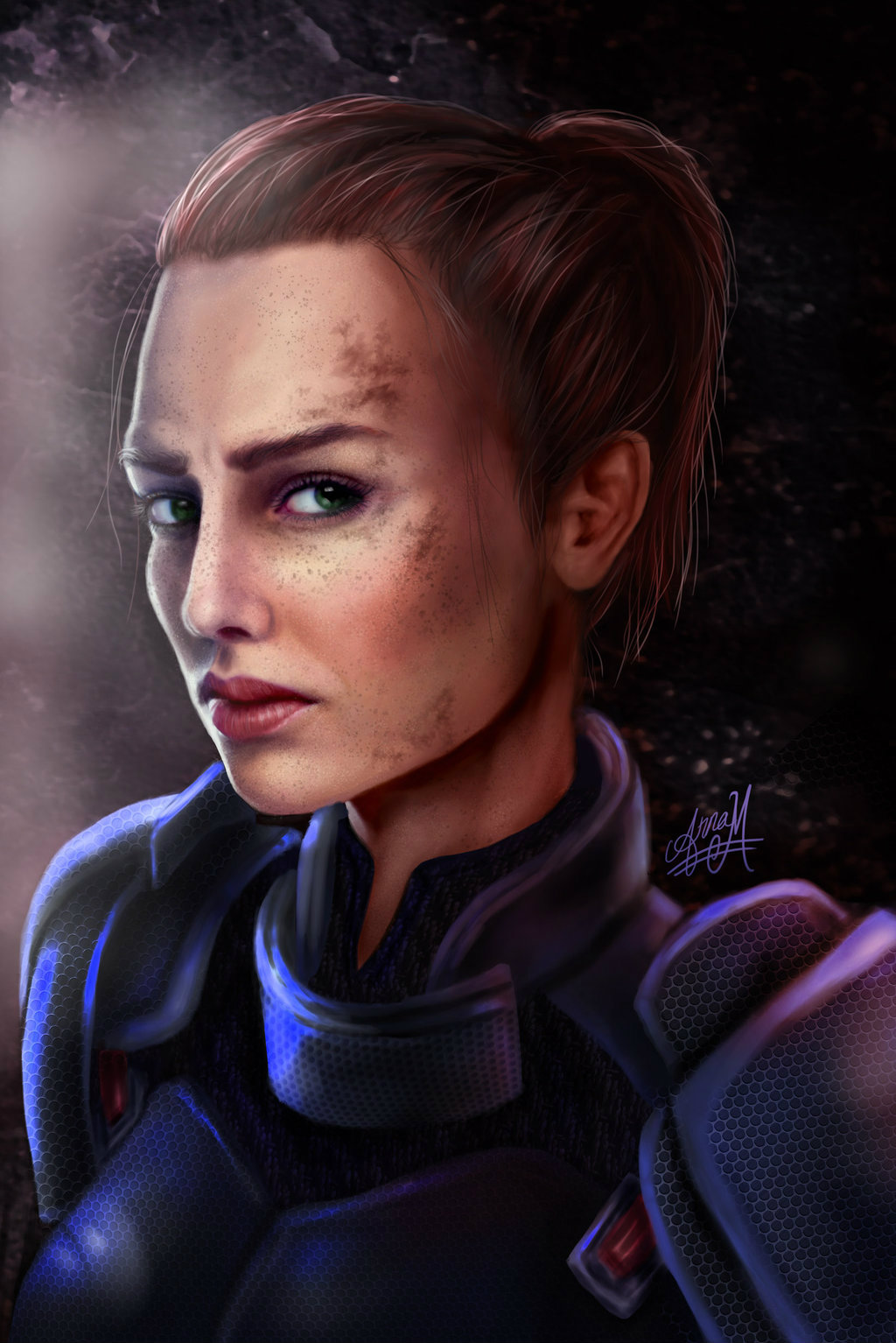 Шрам девушка. Ханна Шепард арт. Ханна Джейн Шепард. Ханна Шепард Mass Effect. Ханна Шепард в масс эффект 3.