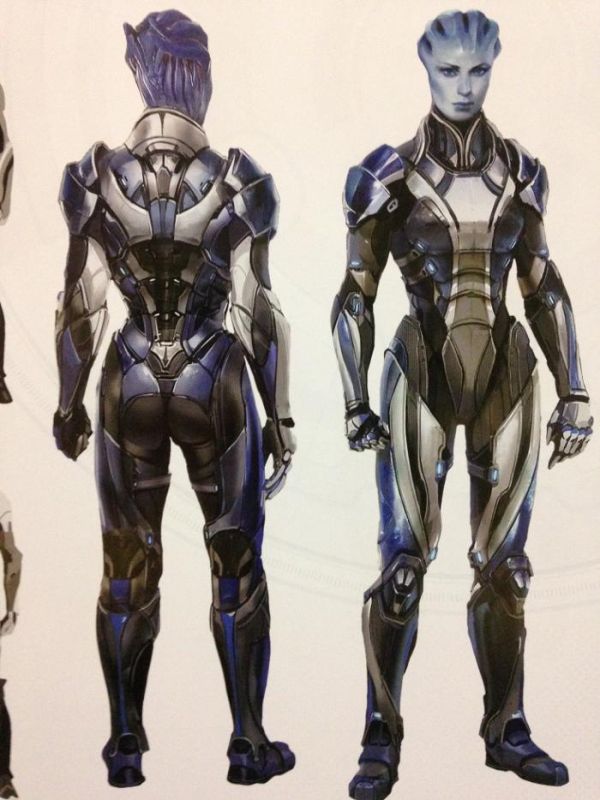 Концепт-арт азари на скриншоте артбука The Art of Mass Effect: Andromeda