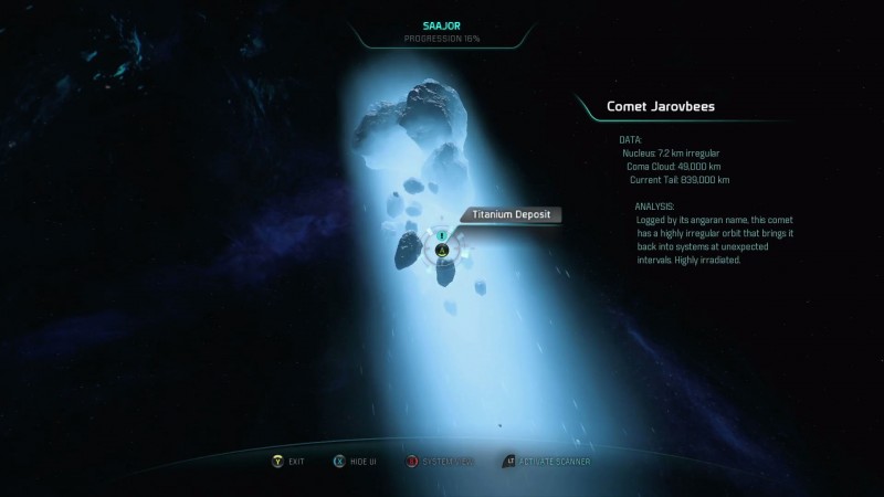 Комета с содержанием титана, скриншот