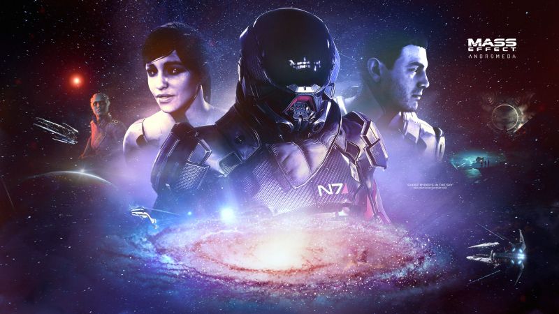 Ghost Ryder's In The Sky, Mass Effect Andromeda 4K арт от RedLineR91